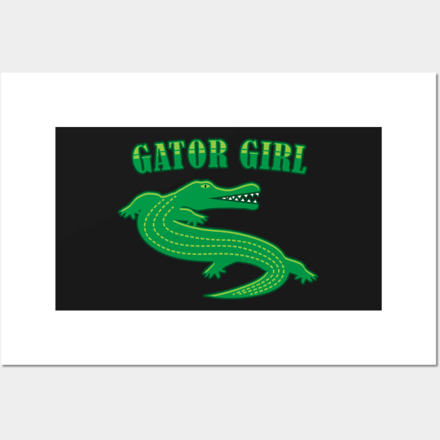 Gator Girl Alligator Love Reptile Wall Art by BraaiNinja